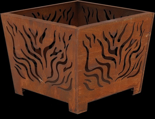 Brasero Dise�o Cuadrado Oxido S